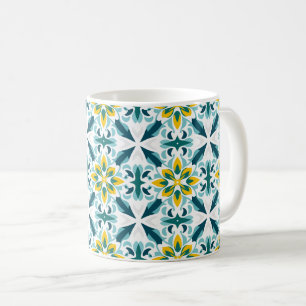 De Café 💛 💚 VerdeSol Azulejo Taza Harmony