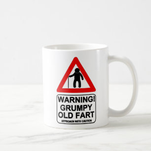 De Café Viejos gruñones Fart taza. Taza amonestadora para