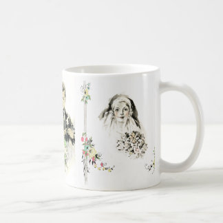 De Café Vintage nupcial, boda, boda, taza del aniversario