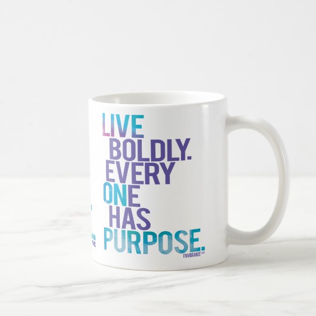 De Café Vive cada uno tiene audazmente taza del propósito (Derecha)