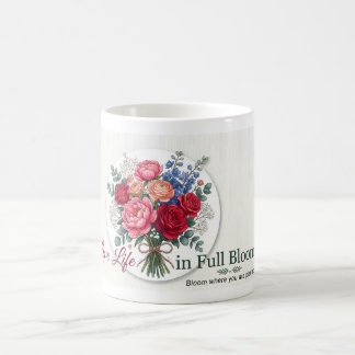 De Café • "Vive la vida en plena floración" Taza floral