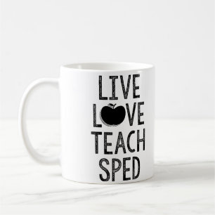 De Café Vivo. Amor. Enseñe. APRESURADO. Taza