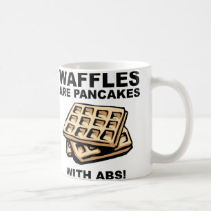 De Café Waffles Panqueques Con Abs Taza Divertida o Taza d