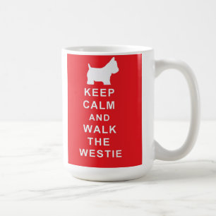 De Café Westie guarda calma y camina la taza del westie