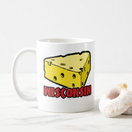 De Café Wisconsin Cheese Wedge Blanco 11 oz Taza Clásica