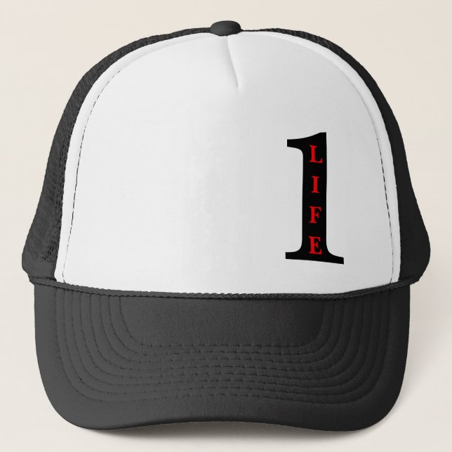 De Camionero 1 vida a vivir detrás gorra rápido (Anverso)