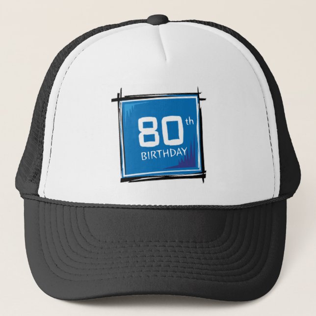 De Camionero 80.o gorra del cumpleaños (Anverso)