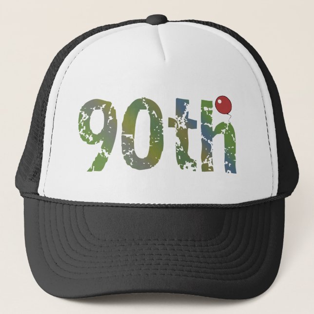 De Camionero 90.o Gorra del cumpleaños (Anverso)