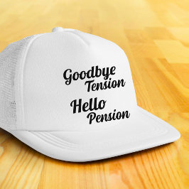 De Camionero Adiós tensión Hola a la pensión Funny Gorra Blanco