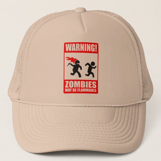 De Camionero ¡Advertencia! Los zombis pueden ser gorra (Anverso)