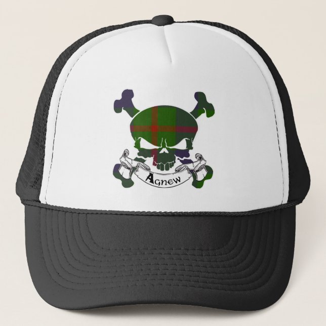De Camionero Agnew Tartan Skull Gorra (Anverso)