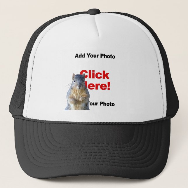 De Camionero Agregar una gorra personalizada con una ardilla fo (Anverso)