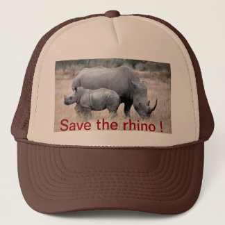 De Camionero Ahorre el gorra del rinoceronte