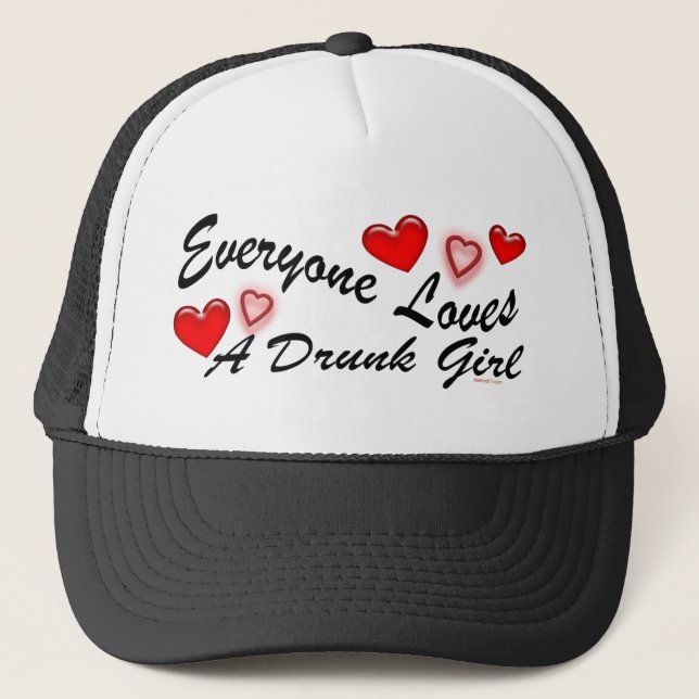 De Camionero Ama un gorra borracho del chica (Anverso)