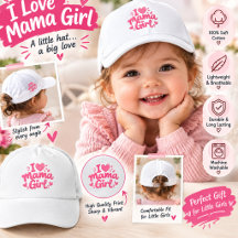 Amo a Mamá Niña Gorra Rosa para Bebé Niña – Lindo