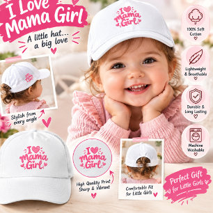 De Camionero Amo a Mamá Niña Gorra Rosa para Bebé Niña – Lindo