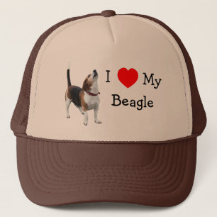 De Camionero Amo el corazón mi gorra lindo del perro del beagl