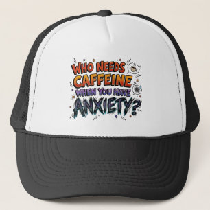 De Camionero Ansiedad por la cafeína Gorra divertida y sarcásti