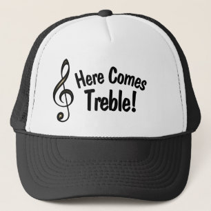 De Camionero ¡Aquí Viene Treble! Gorra gracioso para músicos