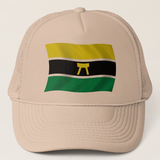 De Camionero Ashanti People Flag Gorra (Anverso)