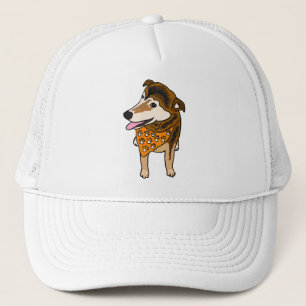 De Camionero AZ- gorra lindo del dibujo animado del perrito