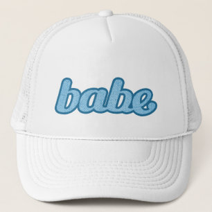 De Camionero "babe" denim gorra azul y blanco