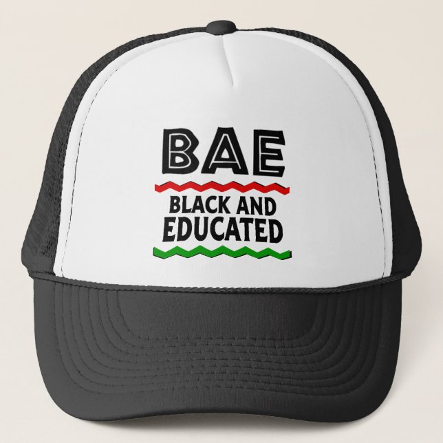 De Camionero BAE Negro y Gorra educado (Anverso)