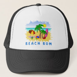 De Camionero Beach Bum Sun Sea and Surf Fun Colorous Gorra