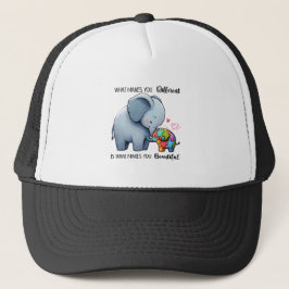 De Camionero "Bellamente diferente - Gorra elefante del autismo