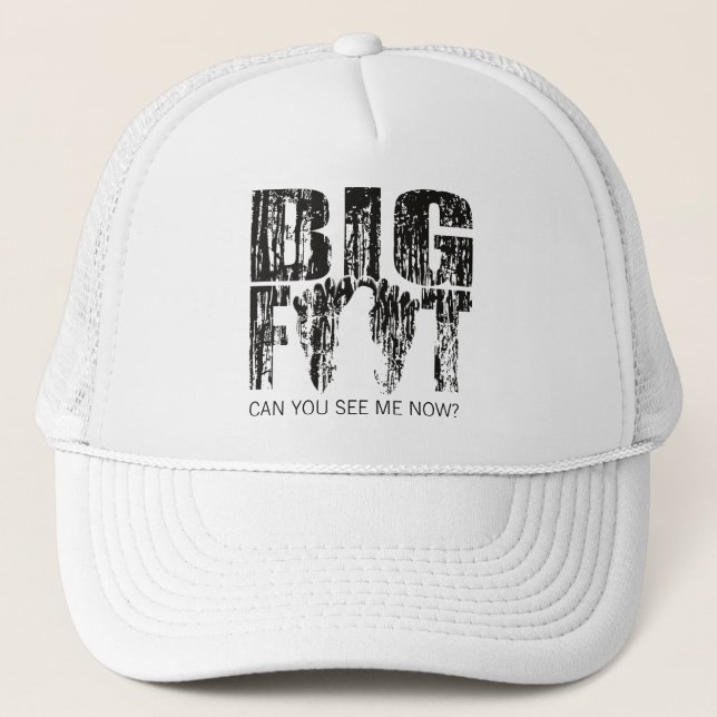 De Camionero ¿Bigfoot - puede usted ahora verme? Gorra (Anverso)