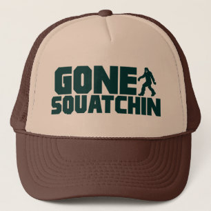 De Camionero Bobo GONE SQUATCHIN Gorra Encontrando Pie Grande