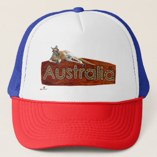 De Camionero Canguro Rojo En Gorra Slouch