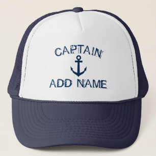 De Camionero Capitán gorra con ancla náutica y nombre personali