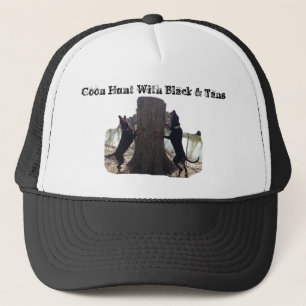 De Camionero Caza del Coon con el gorra del camión del negro y