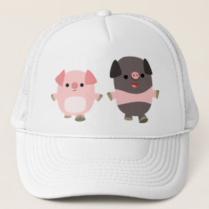 De Camionero Cerdos Personalizados en un Gorra a pie