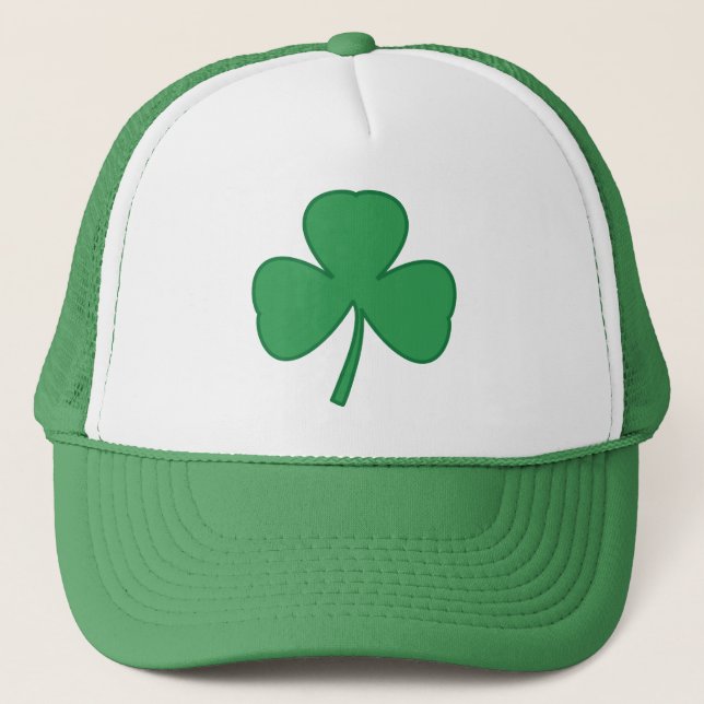 De Camionero Clásico Shamrock irlandés St. Patrick's Day Gorra (Anverso)