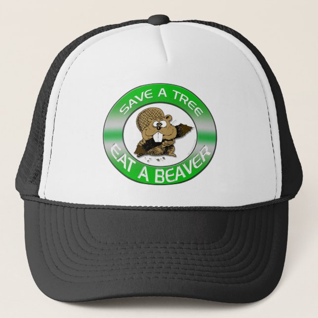 De Camionero Coma un gorra del castor (Anverso)