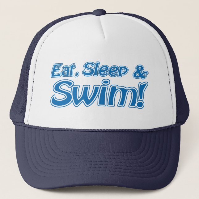 De Camionero ¡Come, Duerme y Nadar! Gorra (Anverso)