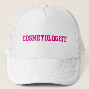 De Camionero COSMETOLOGIST en texto rosado en el gorra