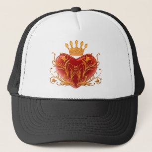 De Camionero Crown Filigree Heart Gorra