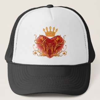 De Camionero Crown Filigree Heart Gorra