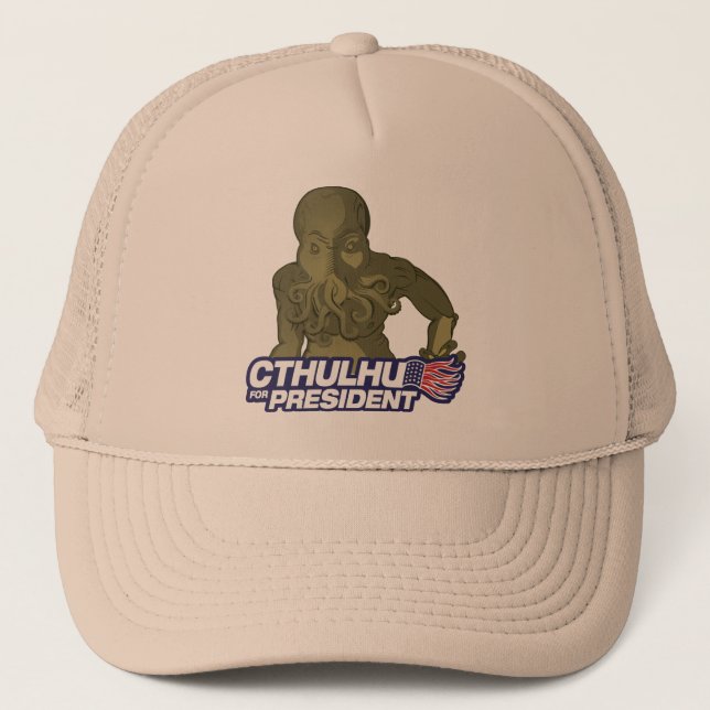 De Camionero Cthulhu para Presidente Gorra (Anverso)