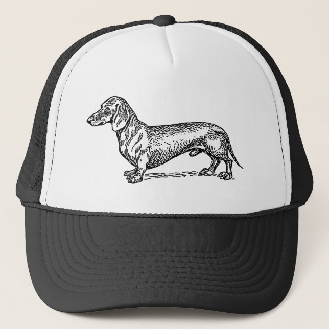 De Camionero Dachshund Gorra (Anverso)