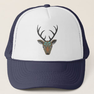 De Camionero Deer Antler Woodland Wildlife Modern Totem Gorra