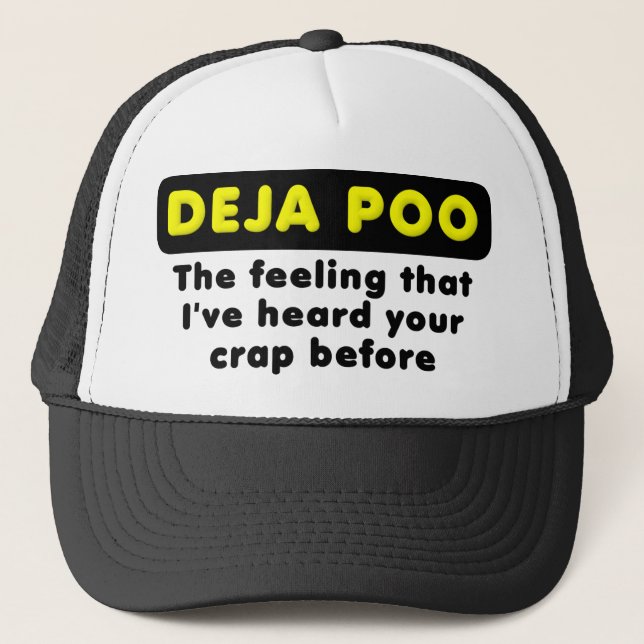 De Camionero Deja Poo Funny Ball Cap Gorra (Anverso)