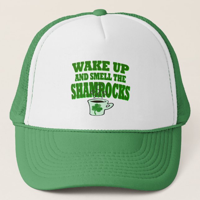 De Camionero Despierta Y Huele El Gorra Shamrock (Anverso)