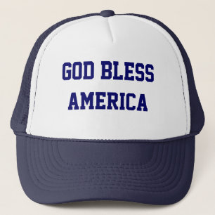 De Camionero Dios bendice el gorra patriótico americano del