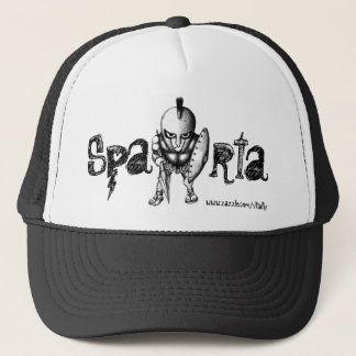 De Camionero diseño espartano del gorra del arte gráfico