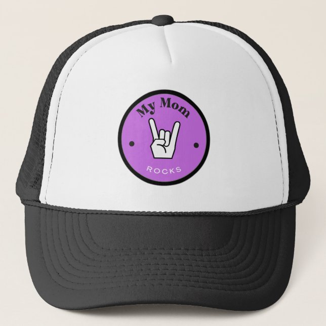 De Camionero ¡Diversión! Gorra - ¡Mi mamá ROCKS! (Anverso)
