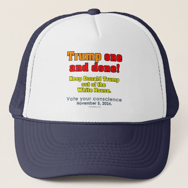 De Camionero ¡Donald Trump Uno Y Hecho! Gorra (Anverso)